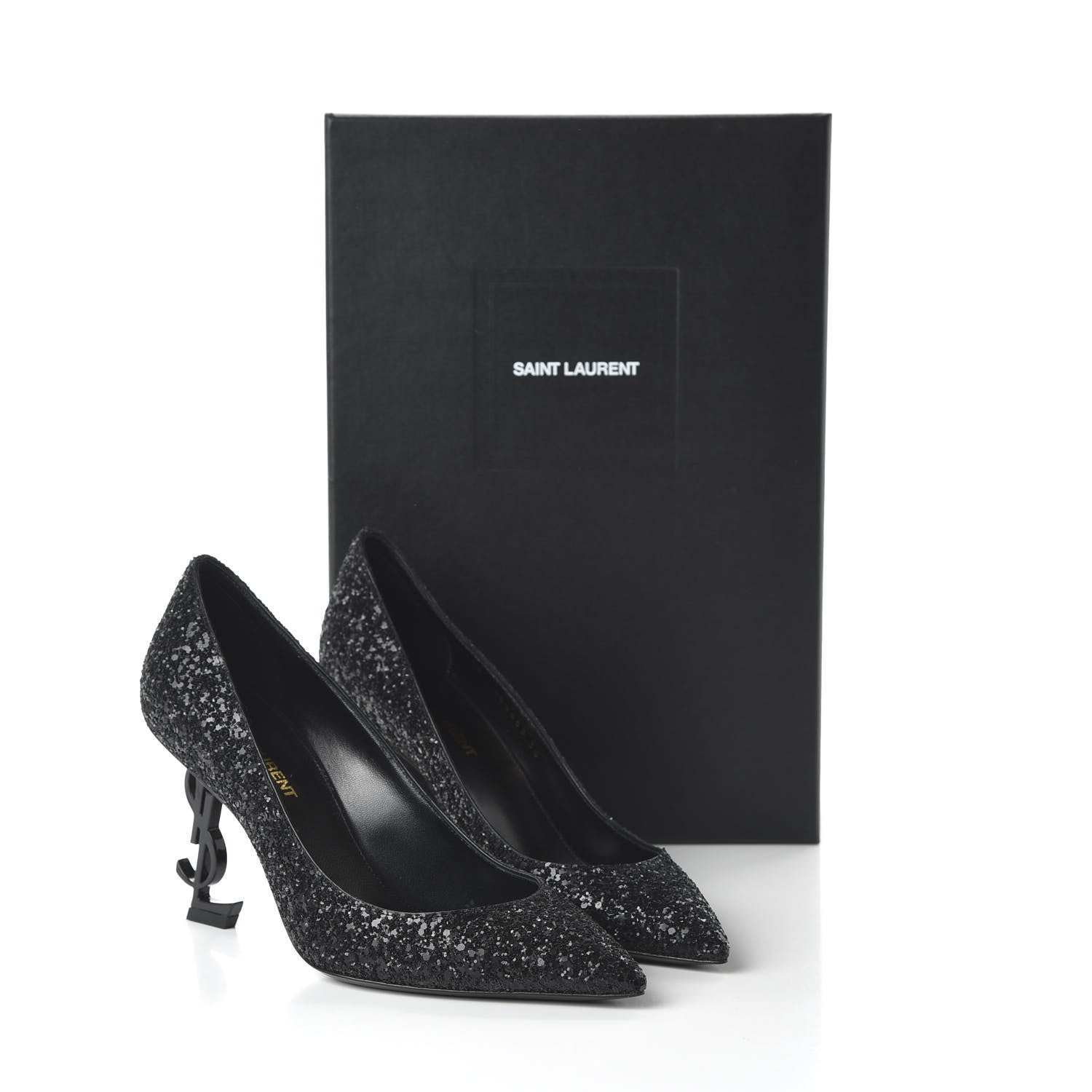 Saint Laurent Glitter Opyum 85 Pumps 36 Black 9 of 9