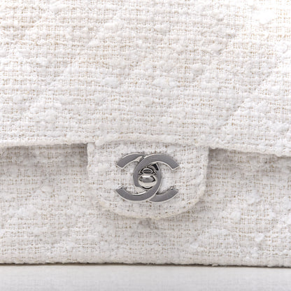 Chanel Tweed Medium Double Flap White 15 of 15
