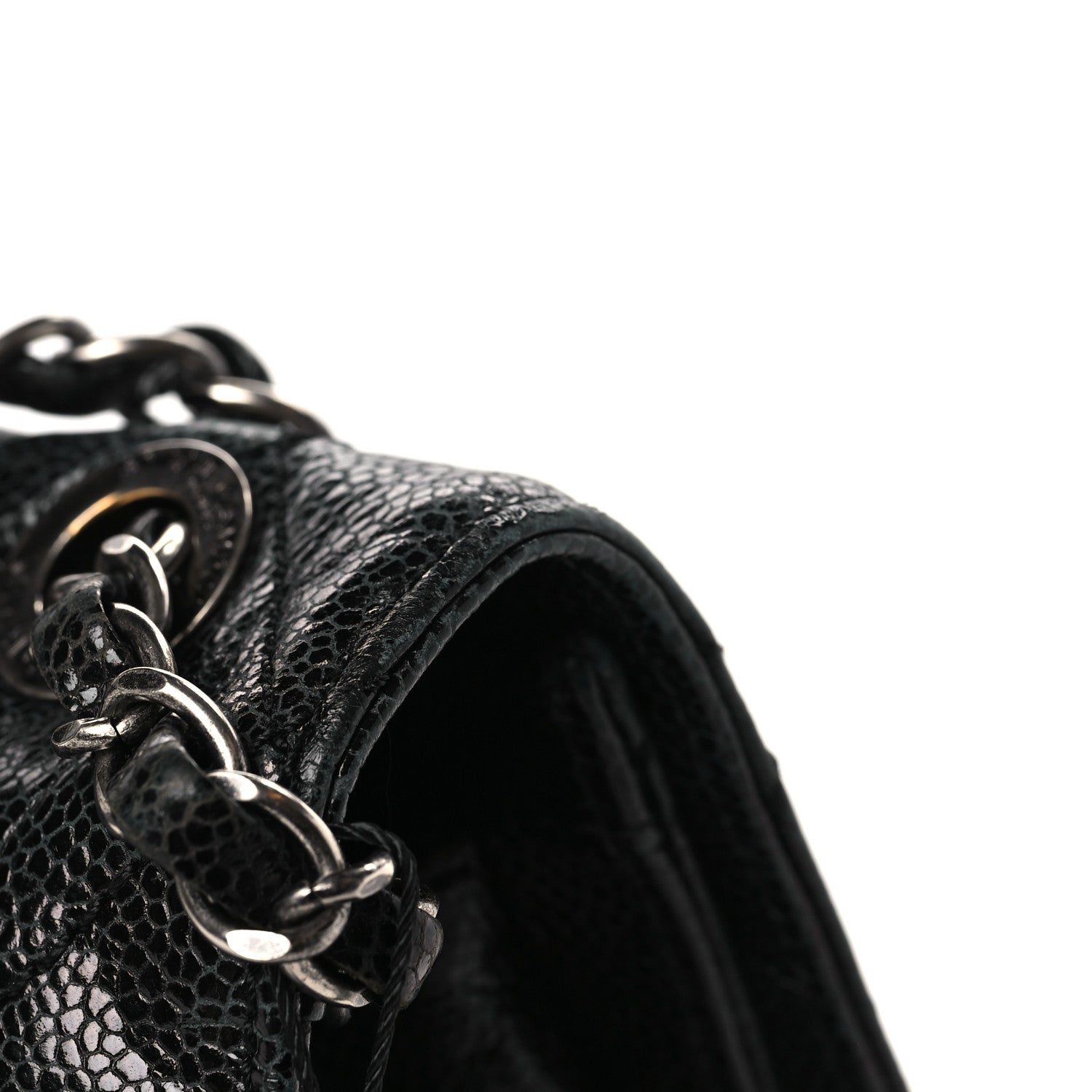 Chanel Crumpled Grained Calfskin Jumbo CC Crave Flap Black 10 of 13