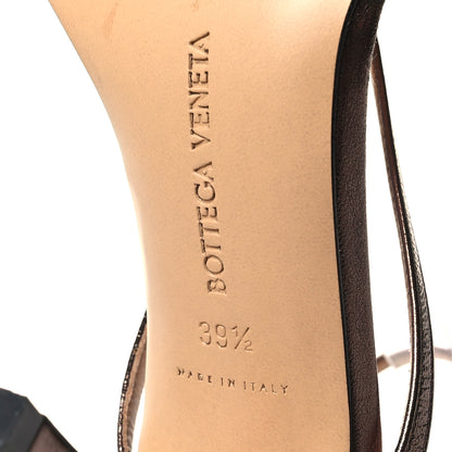 Bottega Veneta Metallic Lambskin Stretch Multi Strap 90mm Sandals 39.5 Fondant 6 of 9