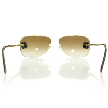 Chanel Camellia CC Sunglasses Brown 4 of 9