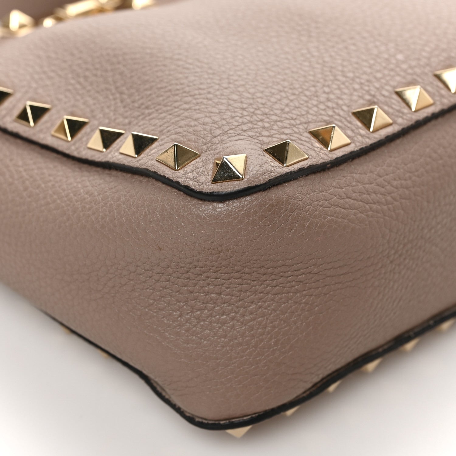 Valentino Garavani Pebbled Calfskin Mini Rockstud Flip-Lock Messenger Bag Poudre 7 of 8