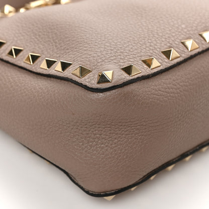 Valentino Garavani Pebbled Calfskin Mini Rockstud Flip-Lock Messenger Bag Poudre 7 of 8