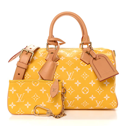 Louis Vuitton Calfskin Monogram Speedy P9 Bandouliere 25 Jaune Mat 3 of 10