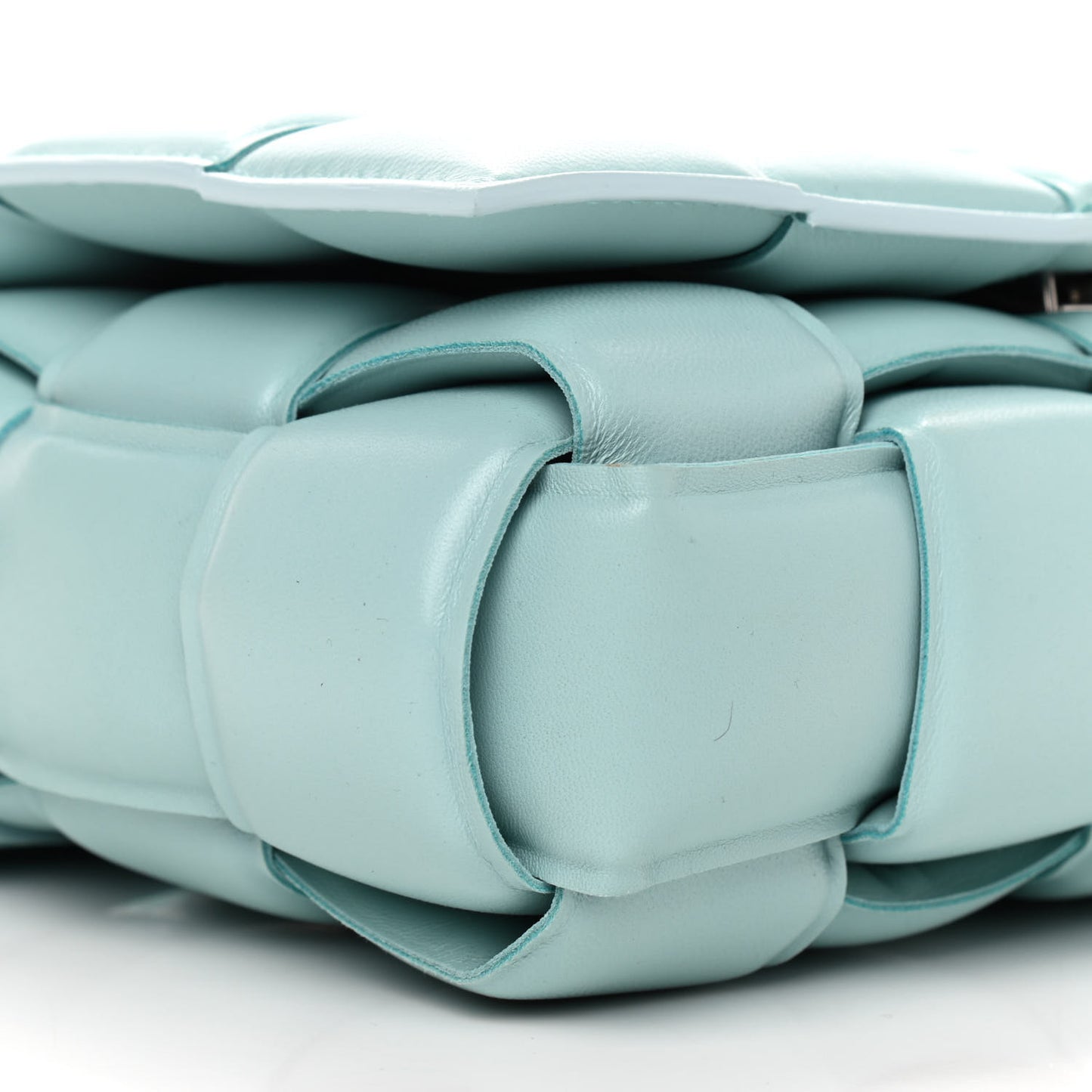 Nappa Maxi Intreccio Padded Cassette Crossbody Bag Spearmint