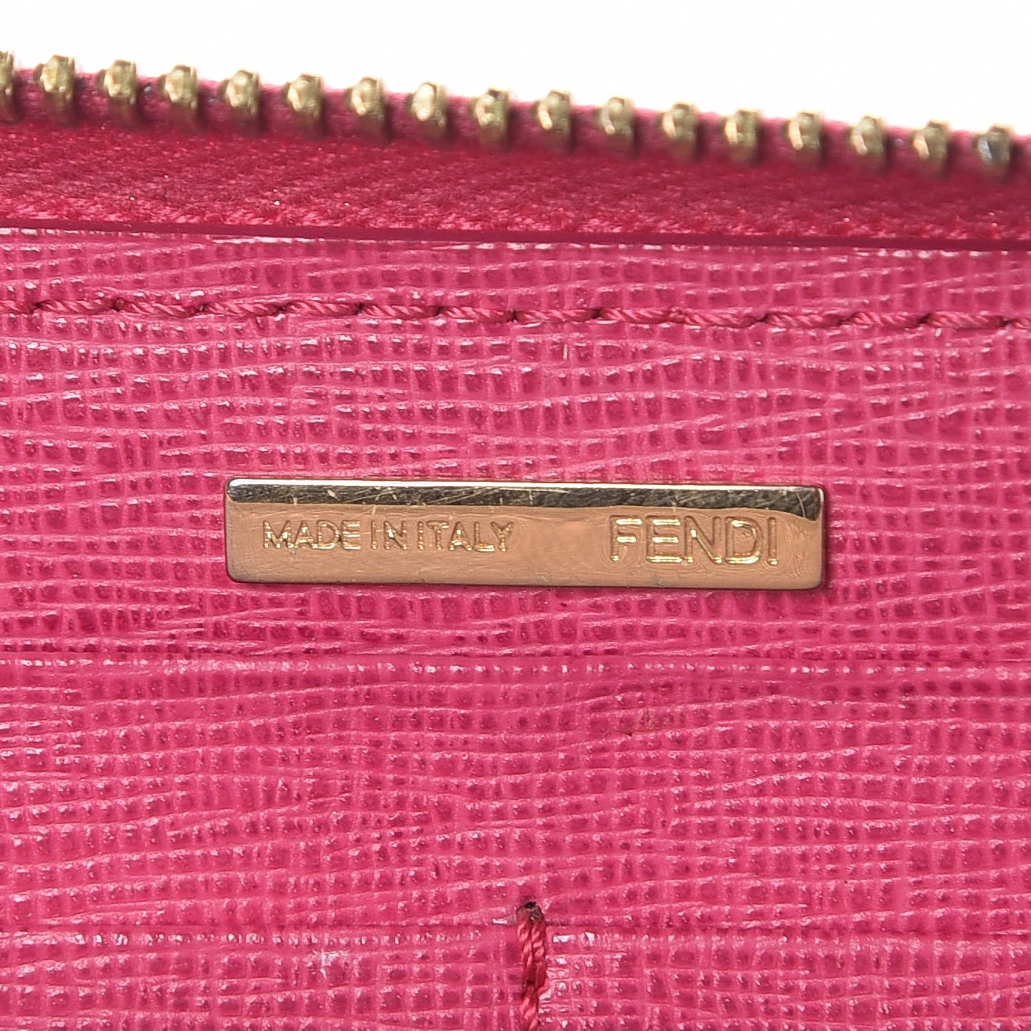 Zucca Spalmati Vitello Elite Zip Around Wallet Tobacco Ciclamino