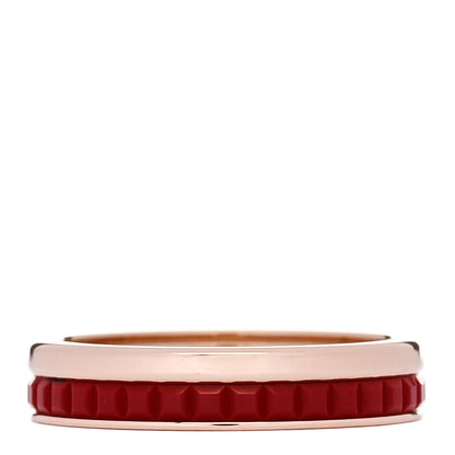 Boucheron 18K Pink Gold Red Ceramic Quatre Classique Wedding Band Ring 48 4.5 3 of 6