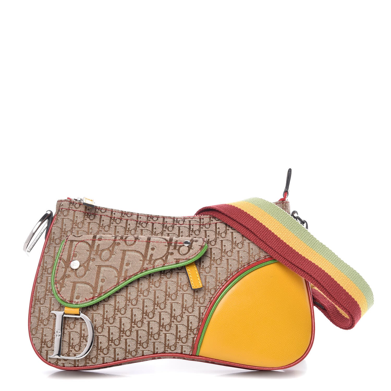 Christian Dior Monogram Rasta Double Saddle Beige 1 of 12