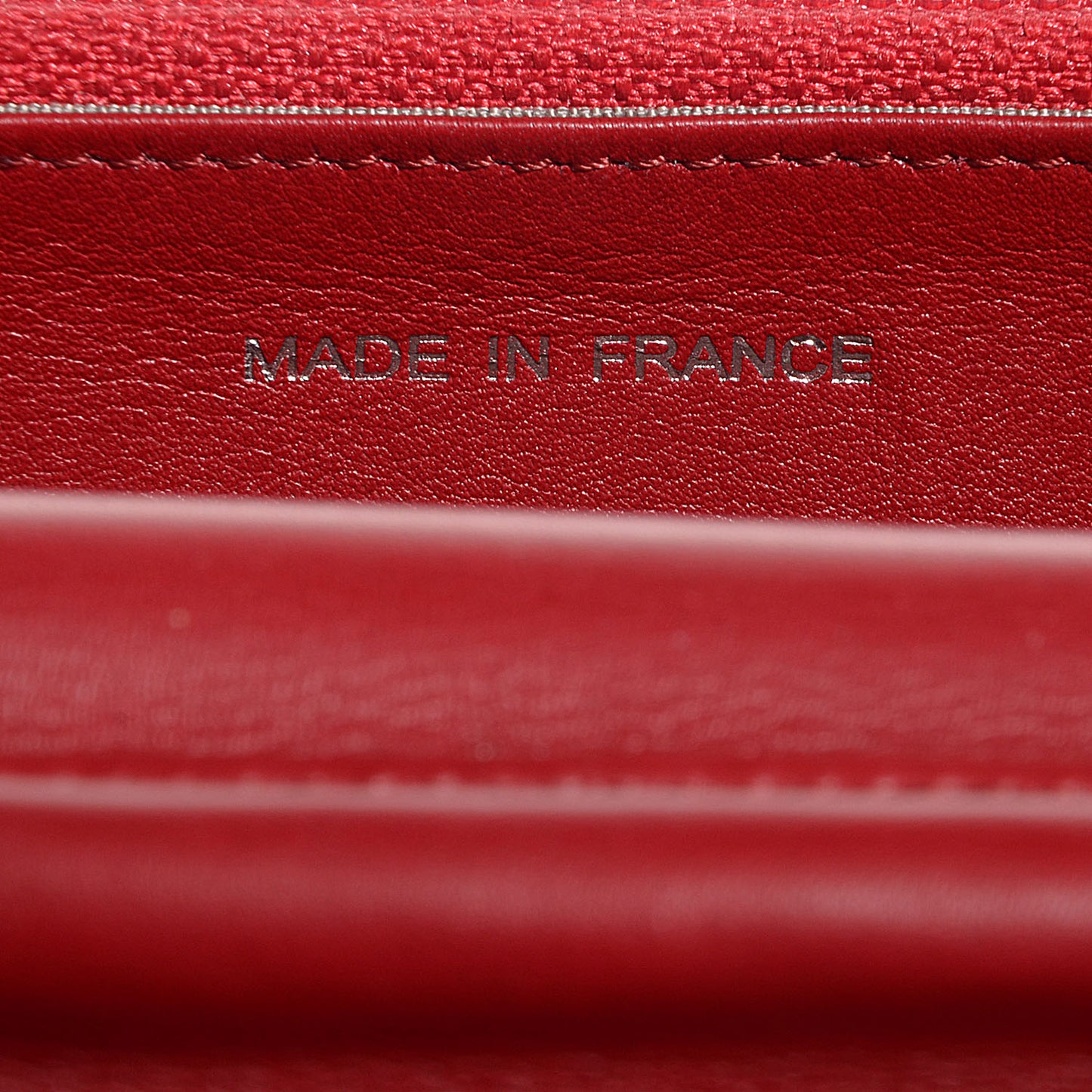 Patent Quilted Brilliant Wallet On Chain WOC Red