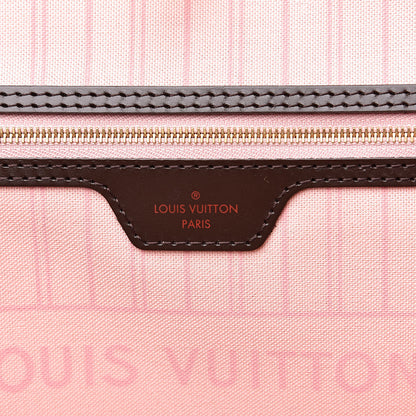Louis Vuitton Damier Ebene Neo Neverfull MM Rose Ballerine 6 of 13