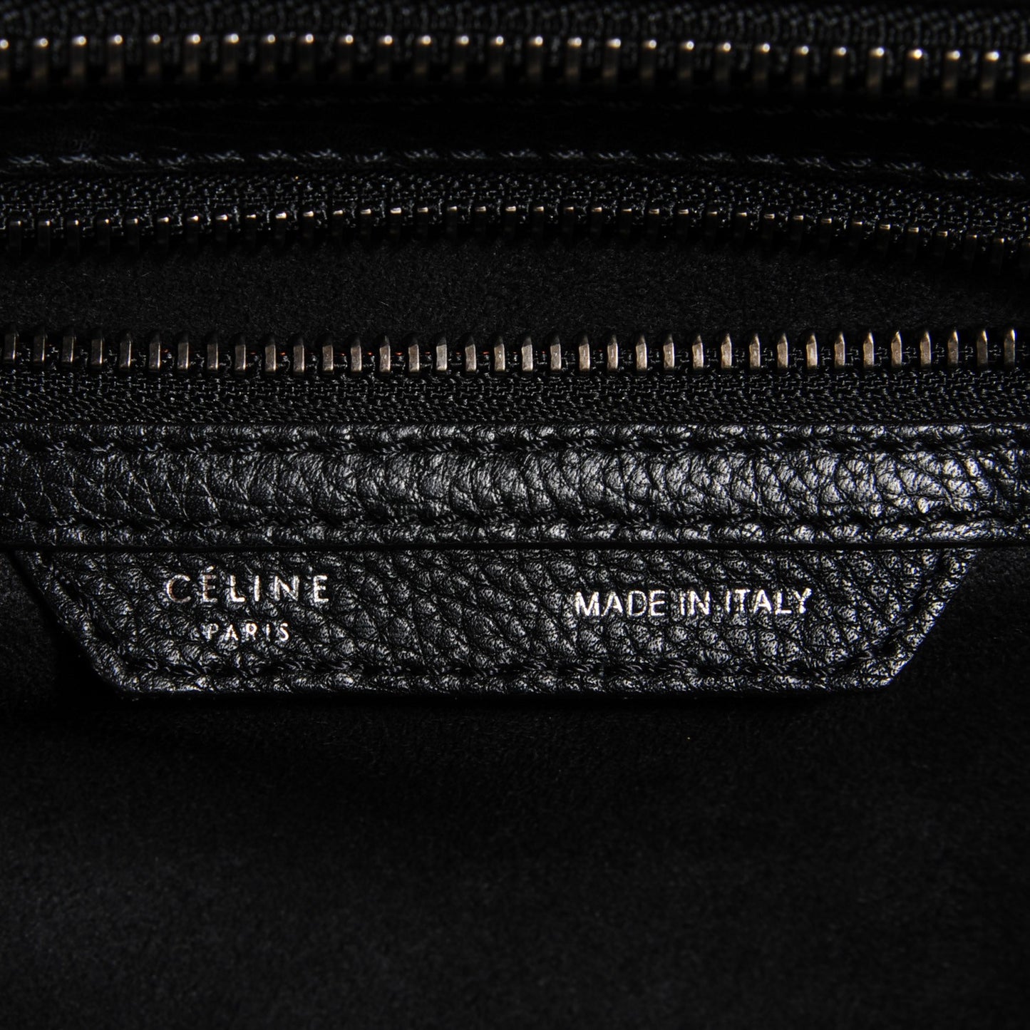 Drummed Calfskin Micro Luggage Black