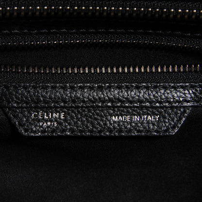Celine Drummed Calfskin Micro Luggage Black 7 of 8