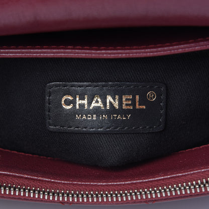 Chanel Shiny Calfskin Goatskin Quilted Small Coco Curve Messenger Flap Burgundy 7 of 22