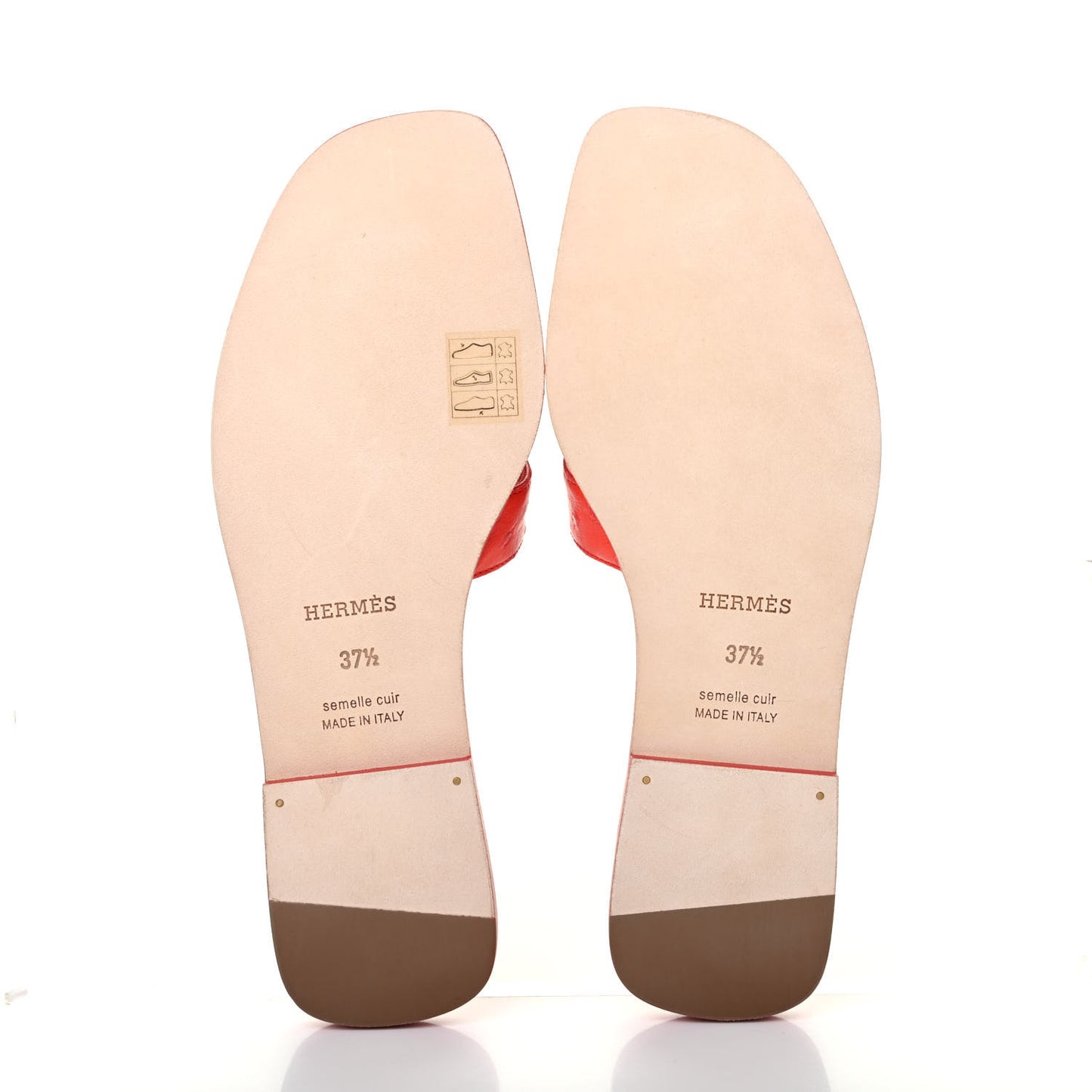 Ostrich Oran Sandals 37.5 Jasper Rouge