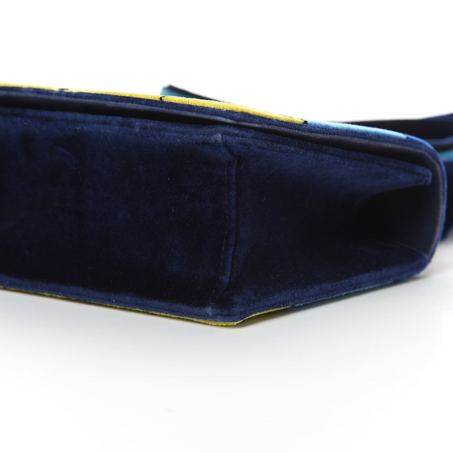 Velvet Cahier Shoulder Bag Azzurro