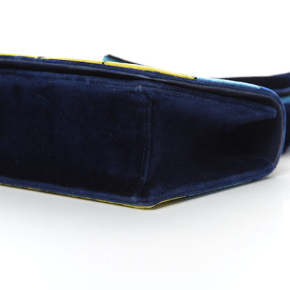 Prada Velvet Cahier Shoulder Bag Azzurro 10 of 14
