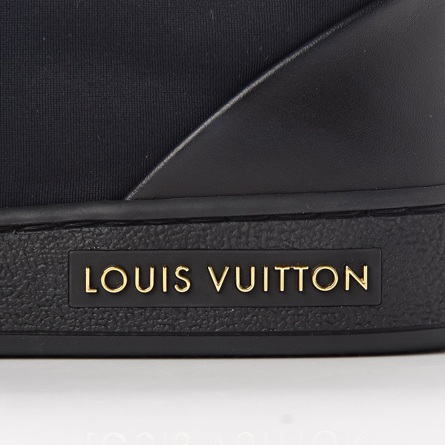 Louis Vuitton Nylon Calfskin Frontrow Sneakers 38.5 Navy Black 8 of 9