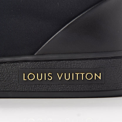 Louis Vuitton Nylon Calfskin Frontrow Sneakers 38.5 Navy Black 8 of 9