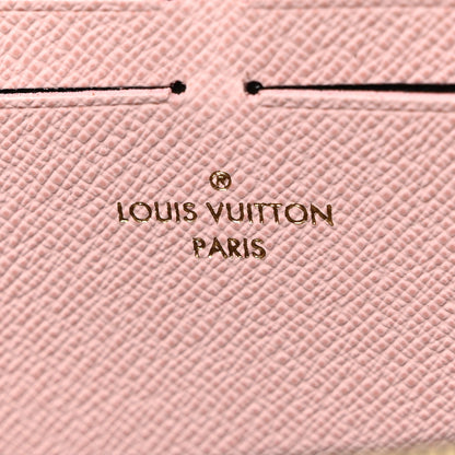 Louis Vuitton Damier Ebene Clemence Wallet Rose Ballerine 6 of 9