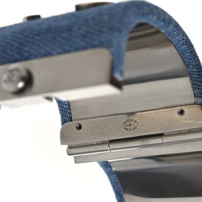 Chanel Denim CC Cuff Bracelet Blue 4 of 6