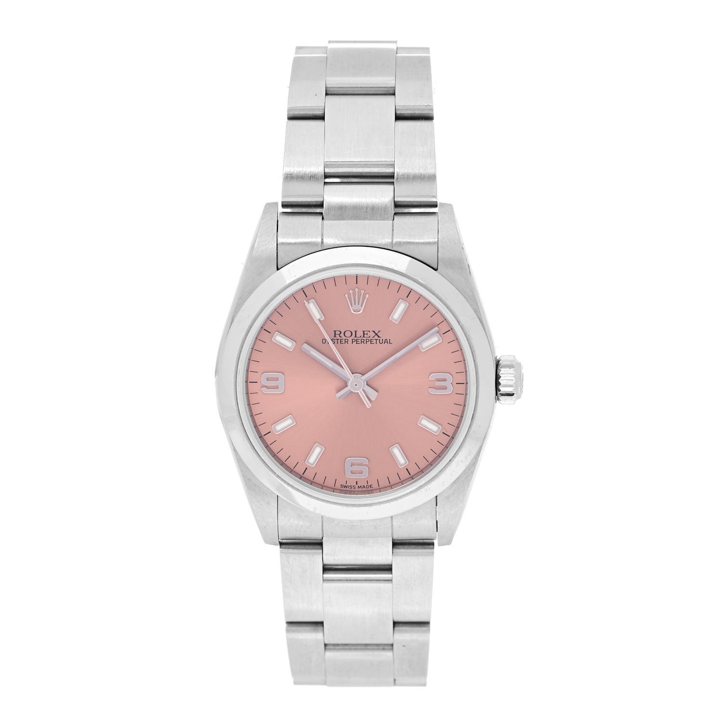 Stainless Steel 31mm Oyster Perpetual Watch Pink 77080