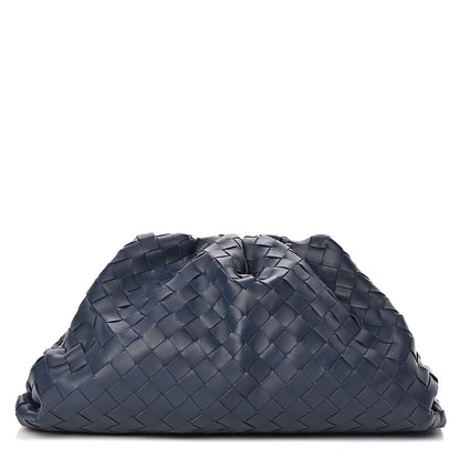 Bottega Veneta Nappa Maxi Intrecciato The Pouch Oversized Clutch Deep Blue 1 of 10