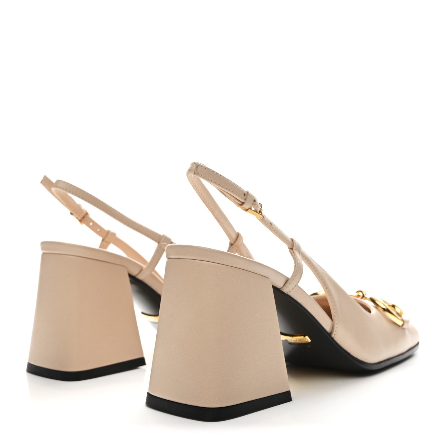 Gucci Malaga Kid Horsebit 75mm Slingback Pumps 35 Skin Rose 5 of 9