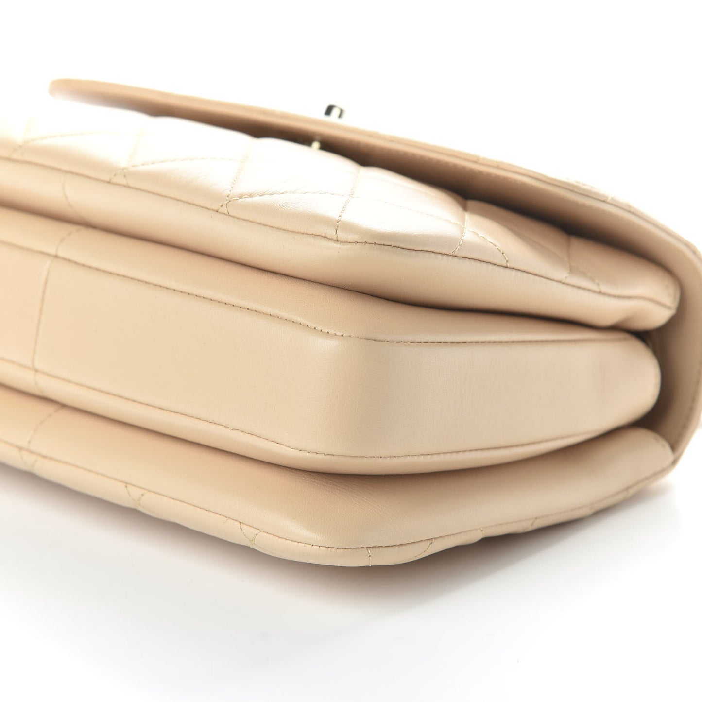 Lambskin Quilted Small Trendy CC Dual Handle Flap Bag Beige