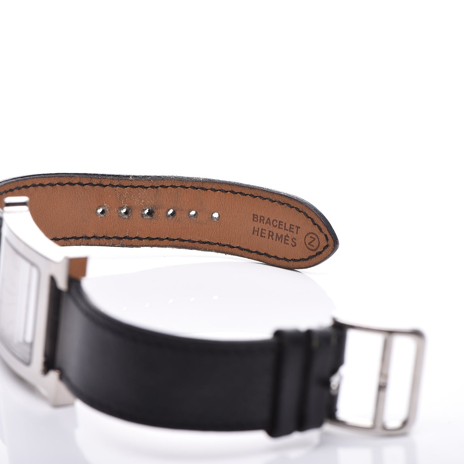 Hermes Stainless Steel Courchevel 26mm Heure H Hour Quartz Watch Noir 6 of 9