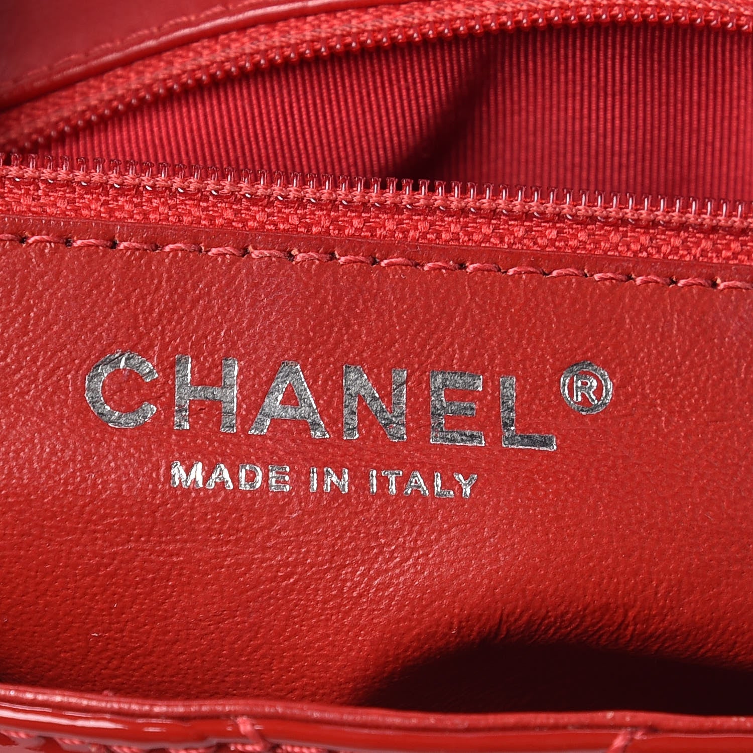Chanel Patent Chevron Quilted Medium Single Flap Red 8 of 9
