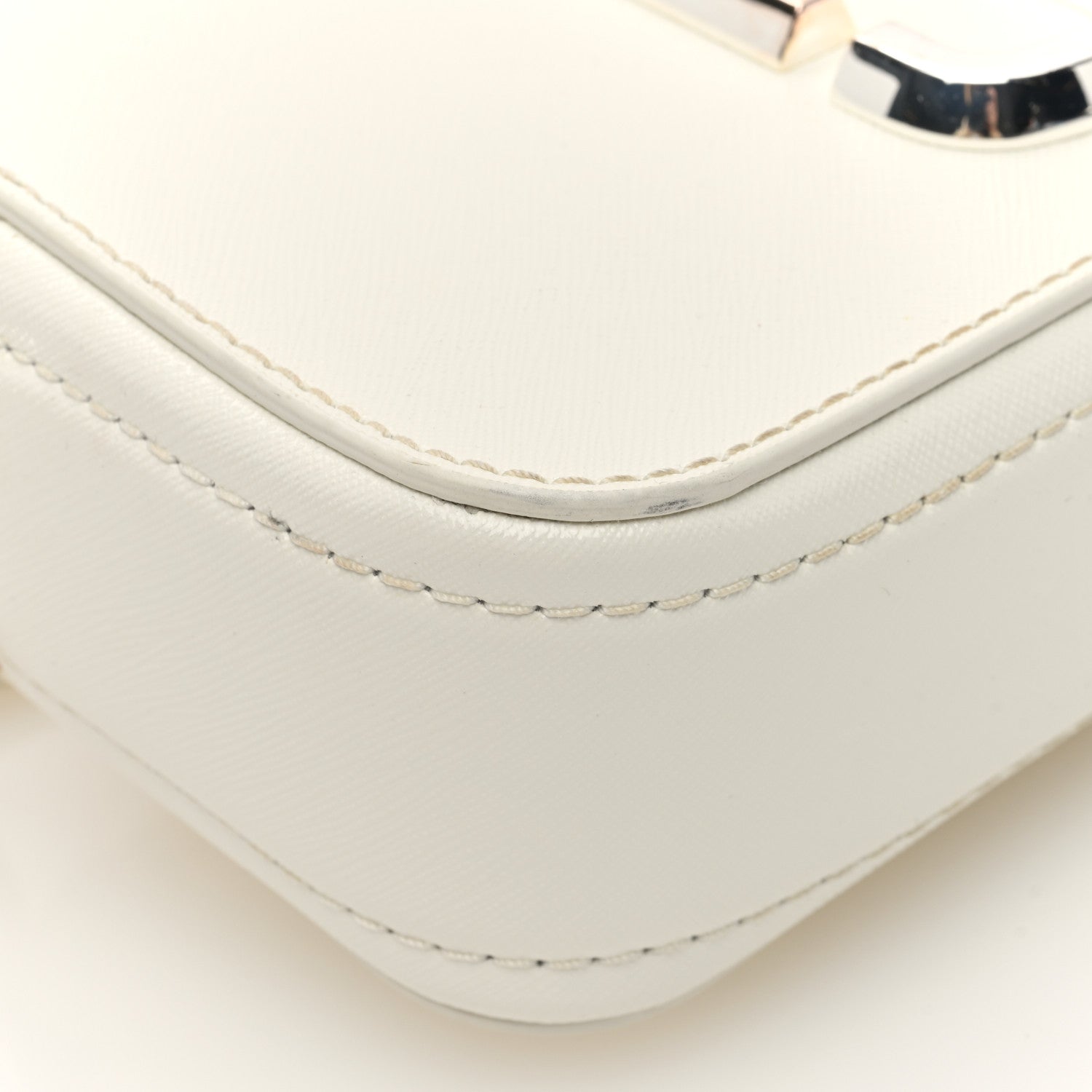 Marc Jacobs Saffiano Small Snapshot Camera Bag White 9 of 10