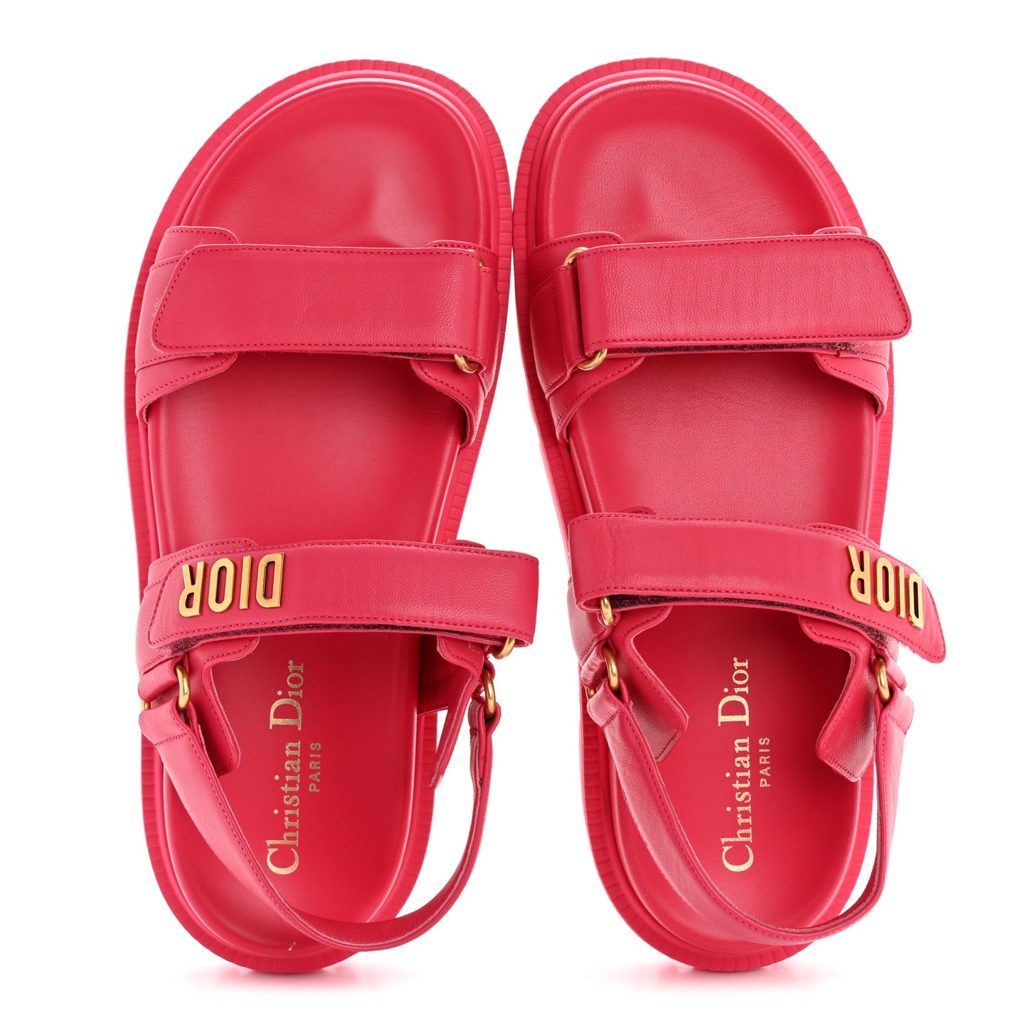 Lambskin Dioract Sandals 39 Raspberry