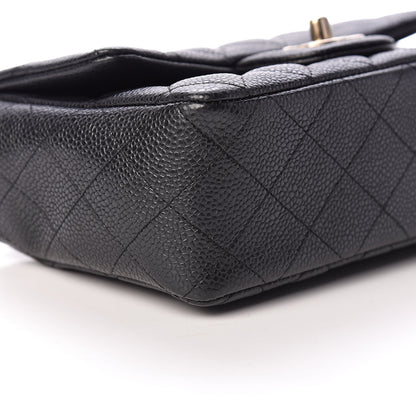 Chanel Metallic Caviar Quilted Mini Rectangular Flap Black 8 of 10