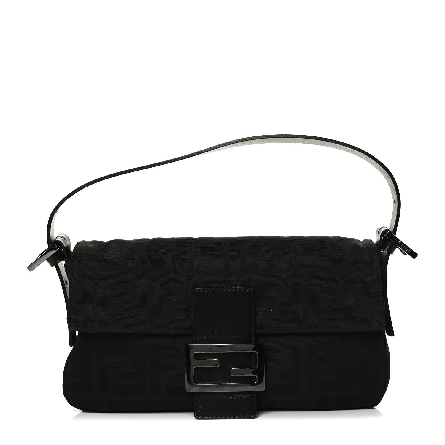 Fendi Nylon Zucca Baguette Black 1 of 12