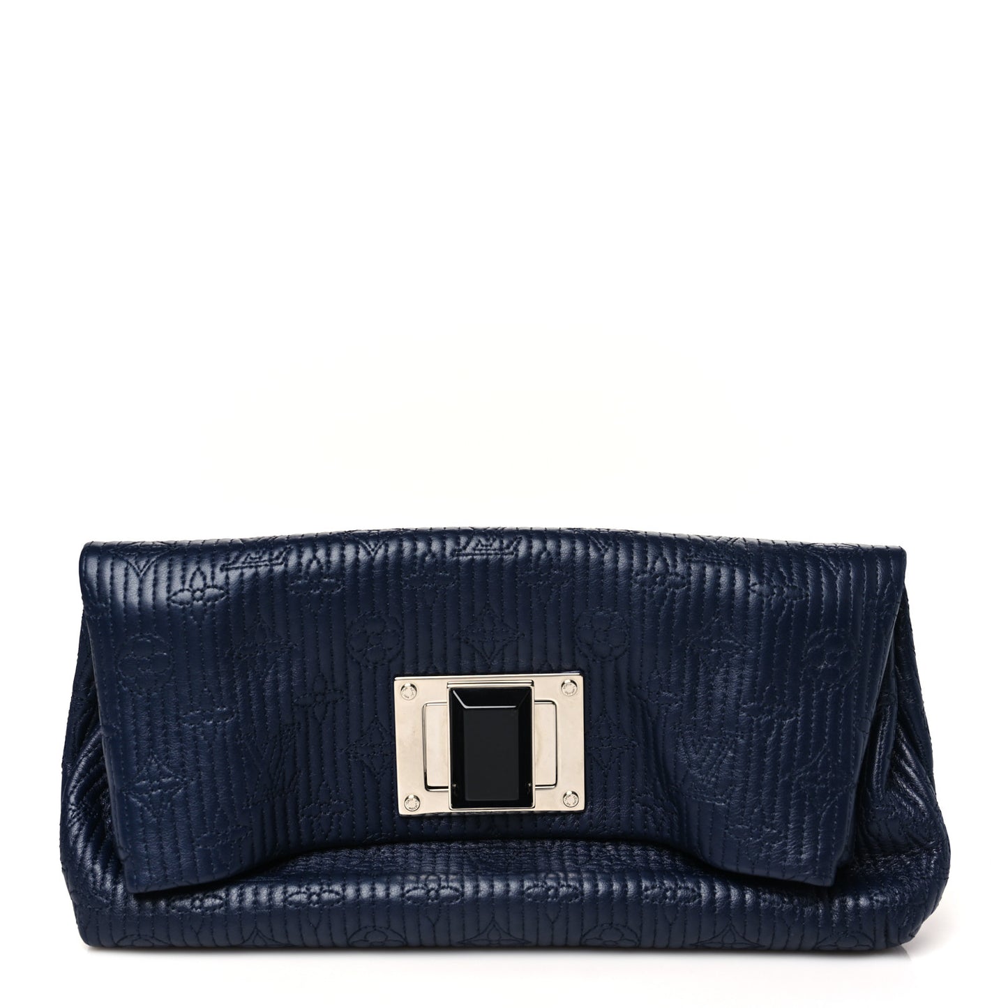 Calfskin Quilted Monogram Altair Clutch Marine