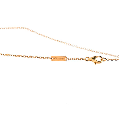 Van Cleef & Arpels 18K Yellow Gold Mother of Pearl Vintage Alhambra Pendant Necklace 5 of 7