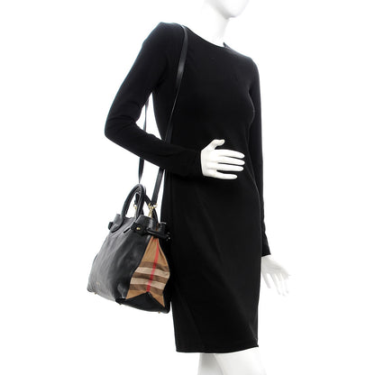 Burberry Smooth Calfskin Medium Banner Tote Black 3 of 13