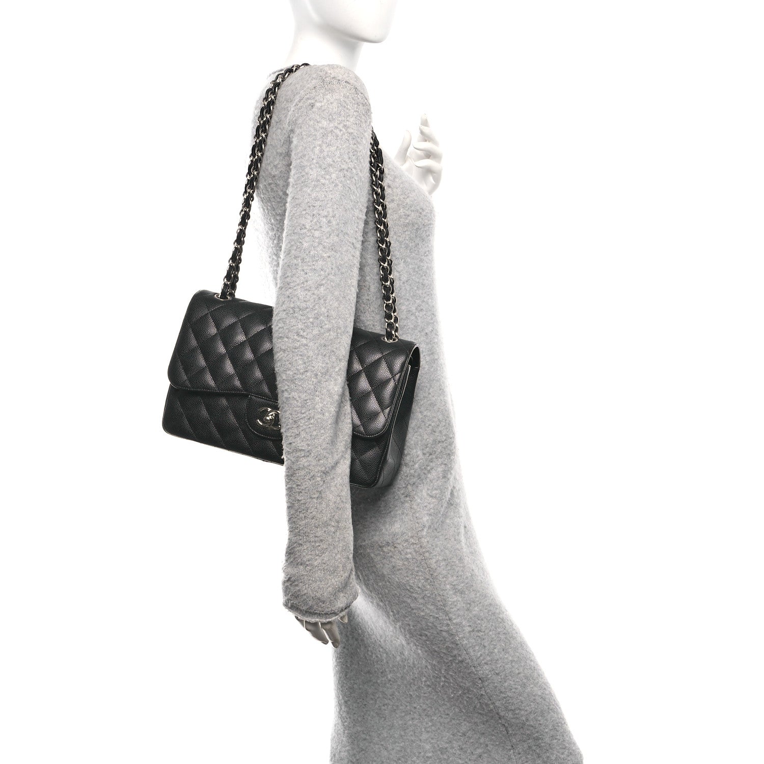 Chanel Caviar Quilted Jumbo Double Flap Black 2 of 10