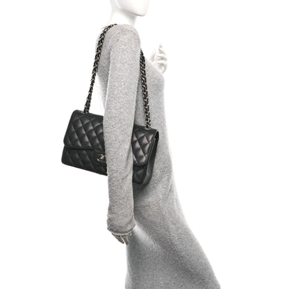 Chanel Caviar Quilted Jumbo Double Flap Black 2 of 10