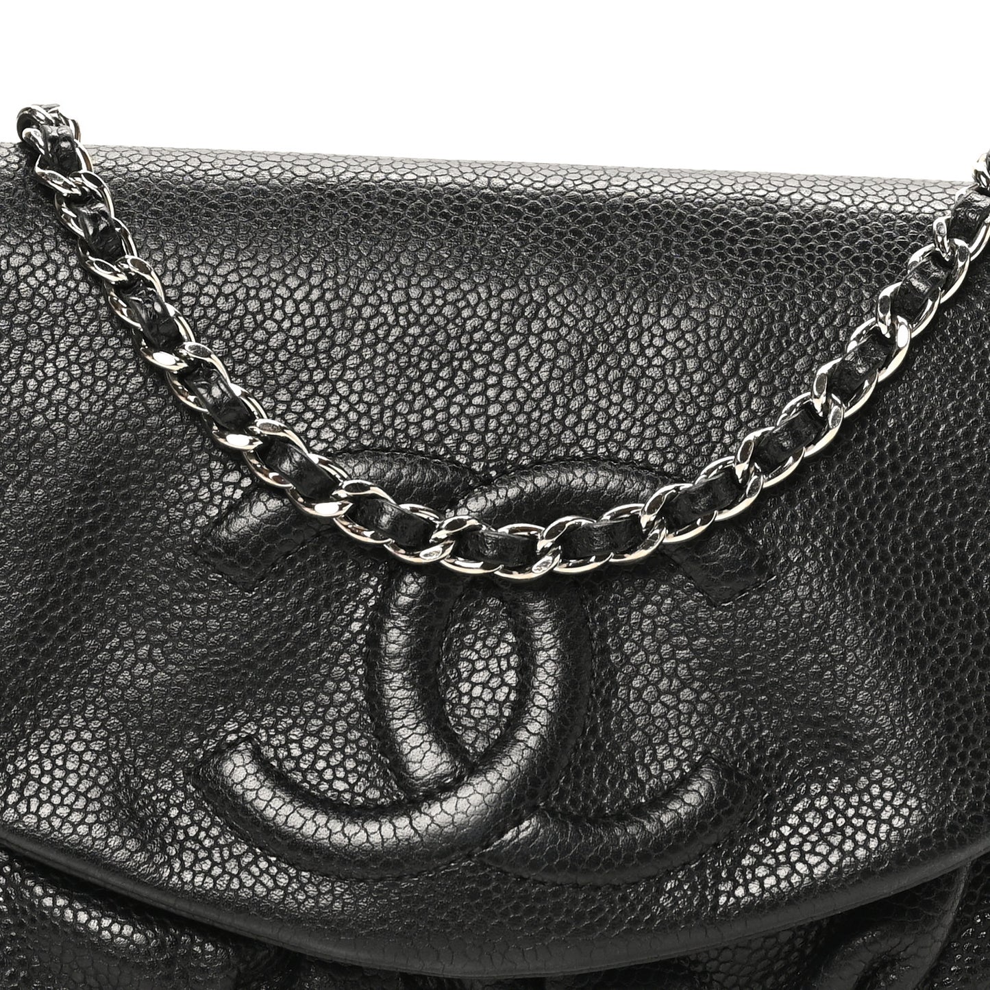 Caviar Half Moon Wallet On Chain WOC Black