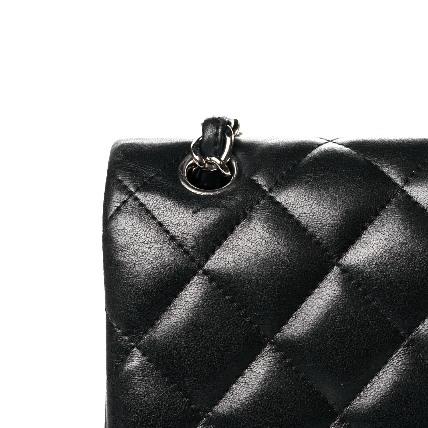 Chanel Lambskin Quilted Jumbo Double Flap Black 16 of 17