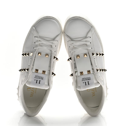 Valentino Garavani Calfskin Rockstud Untitled Open Sneakers 38 White 2 of 11