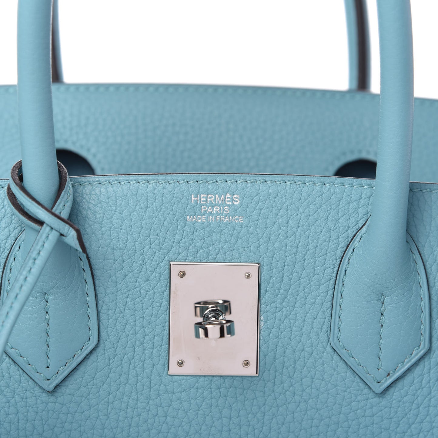Taurillon Clemence Birkin 30 Bleu Saint Cyr