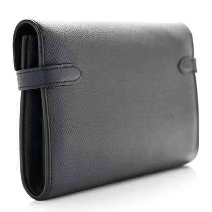 Hermes Epsom Kelly Longue Wallet Blue Indigo 3 of 10