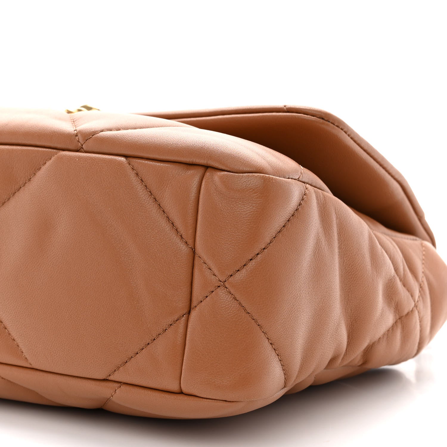 Chanel Lambskin Quilted Medium Chanel 19 Flap Brown 10 of 11