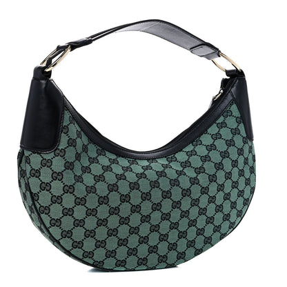 Gucci Monogram Half Moon Hobo Green 3 of 14