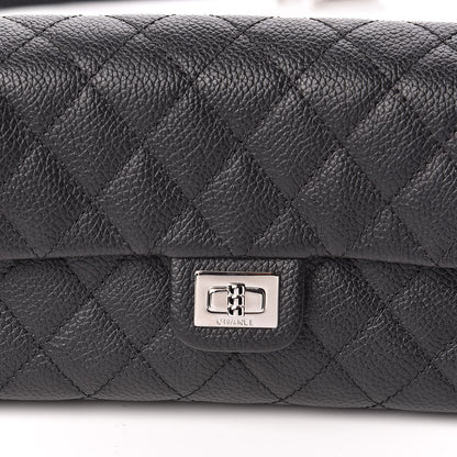 Chanel Grained Calfskin Quilted 2.55 Reissue Flap Belt Bag Clutch Black 10 of 10
