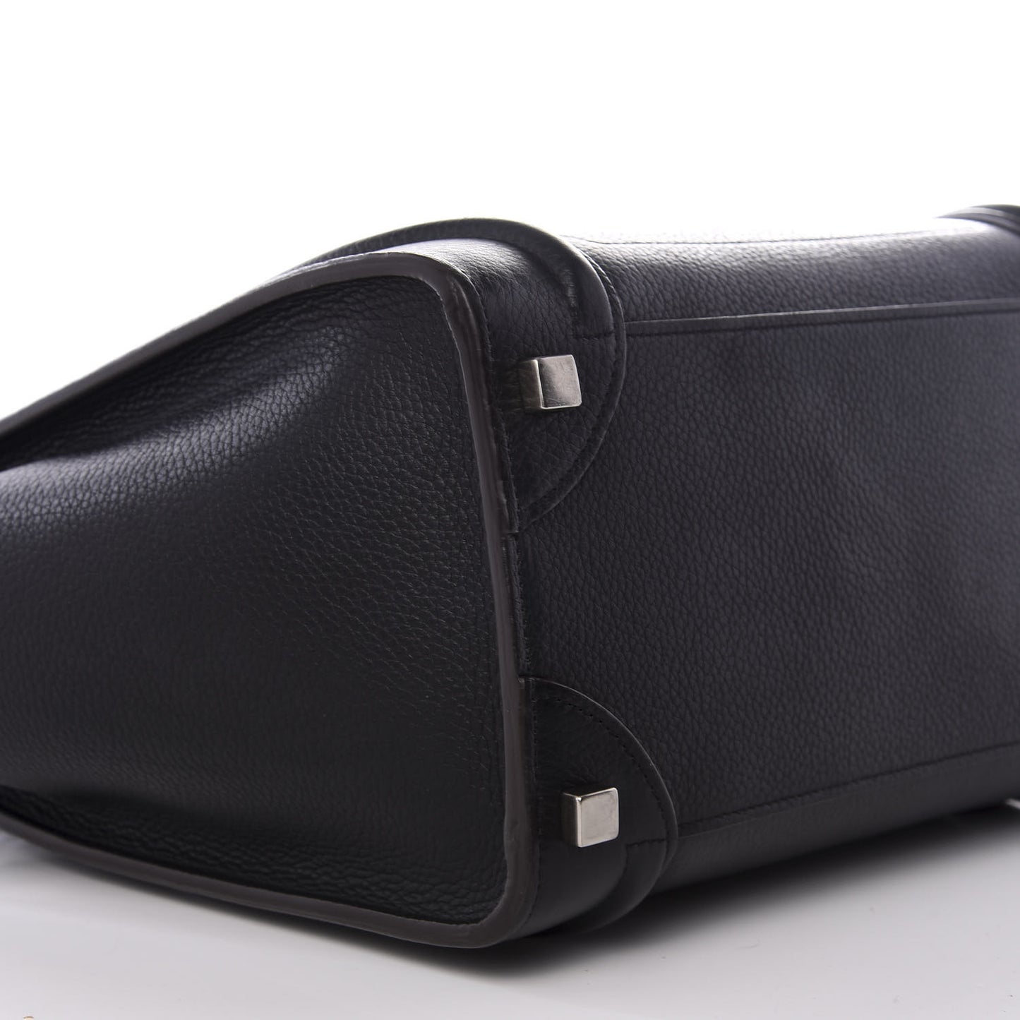 Drummed Calfskin Micro Luggage Black