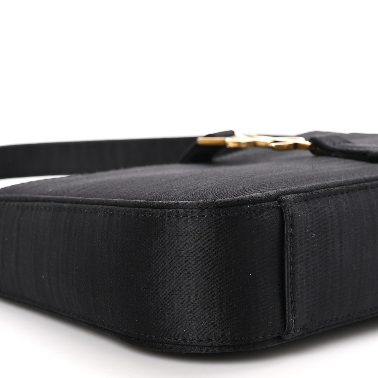 Satin Le 5 A 7 Mini Hobo Black