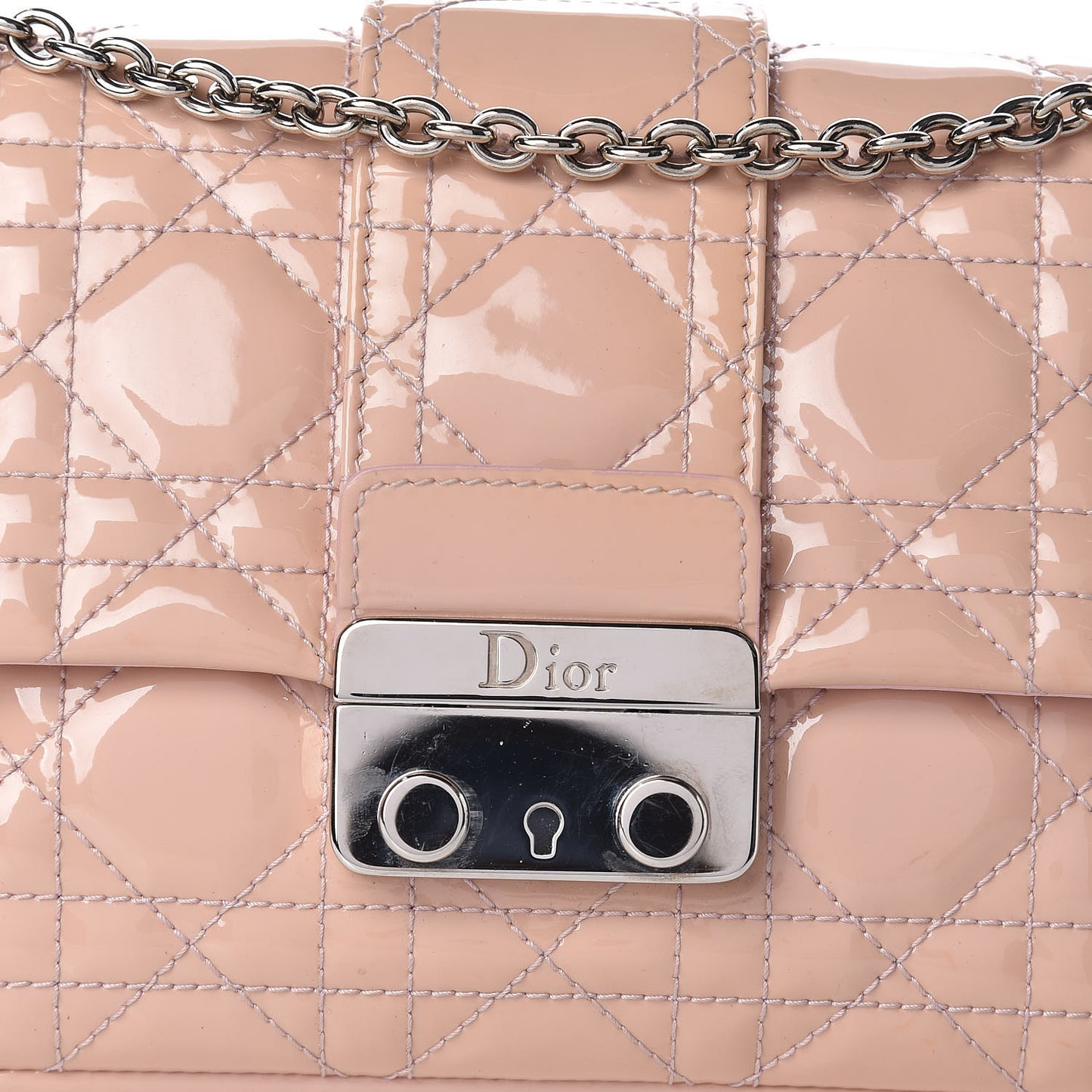 Patent Cannage Miss Dior Promenade Pouch Pink